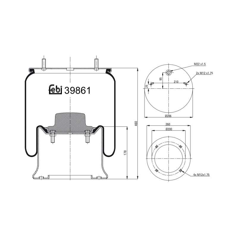 Veerbalg Febi Bilstein 39861