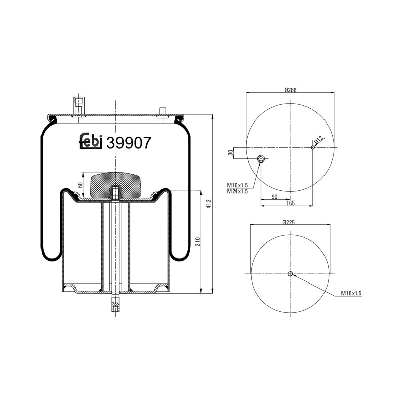 Veerbalg Febi Bilstein 39907