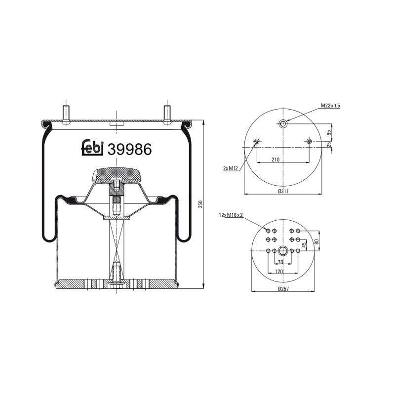 Veerbalg Febi Bilstein 39986