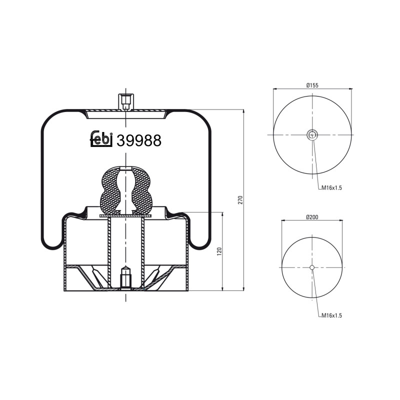 Veerbalg Febi Bilstein 39988