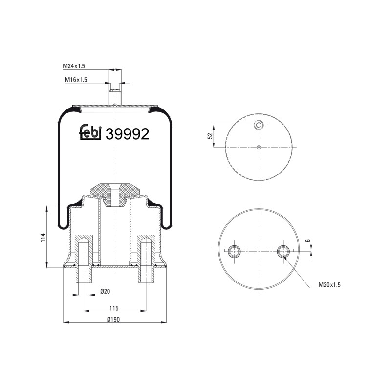 Veerbalg Febi Bilstein 39992