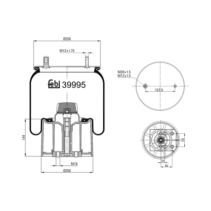 Veerbalg Febi Bilstein 39995