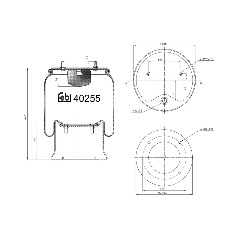 Veerbalg Febi Bilstein 40255