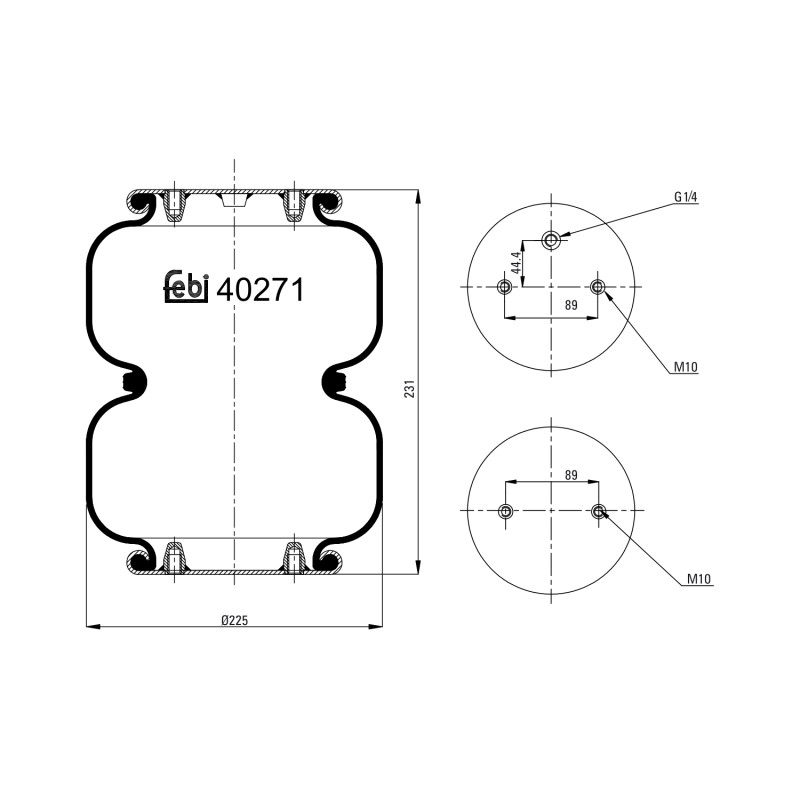Veerbalg Febi Bilstein 40271
