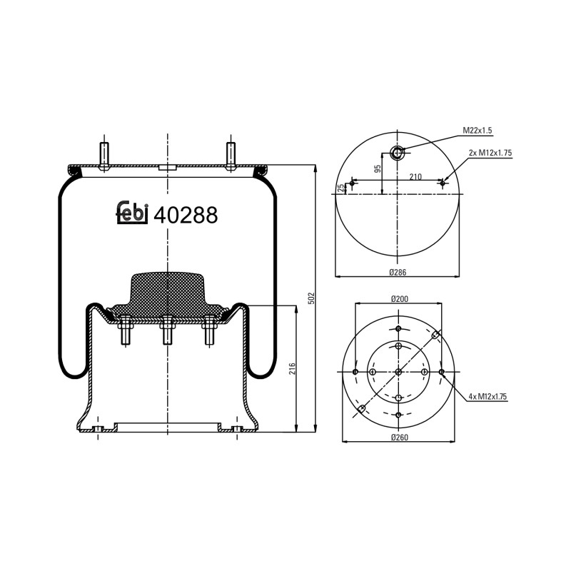 Veerbalg Febi Bilstein 40288