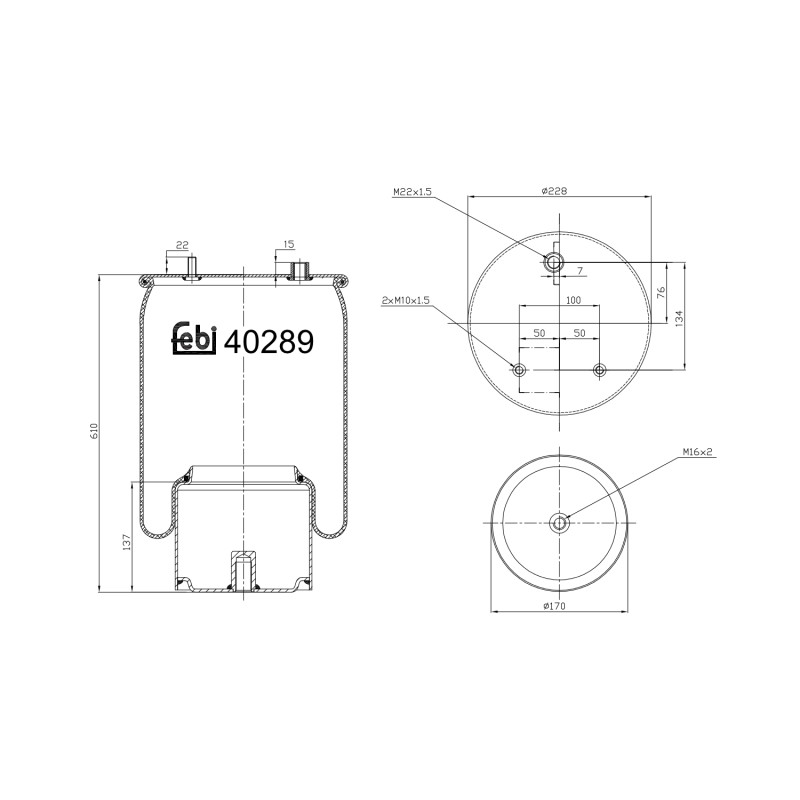Veerbalg Febi Bilstein 40289
