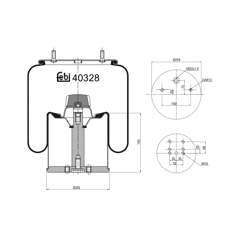 Veerbalg Febi Bilstein 40328