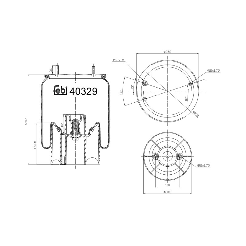 Veerbalg Febi Bilstein 40329