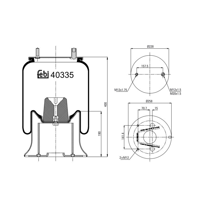 Veerbalg Febi Bilstein 40335