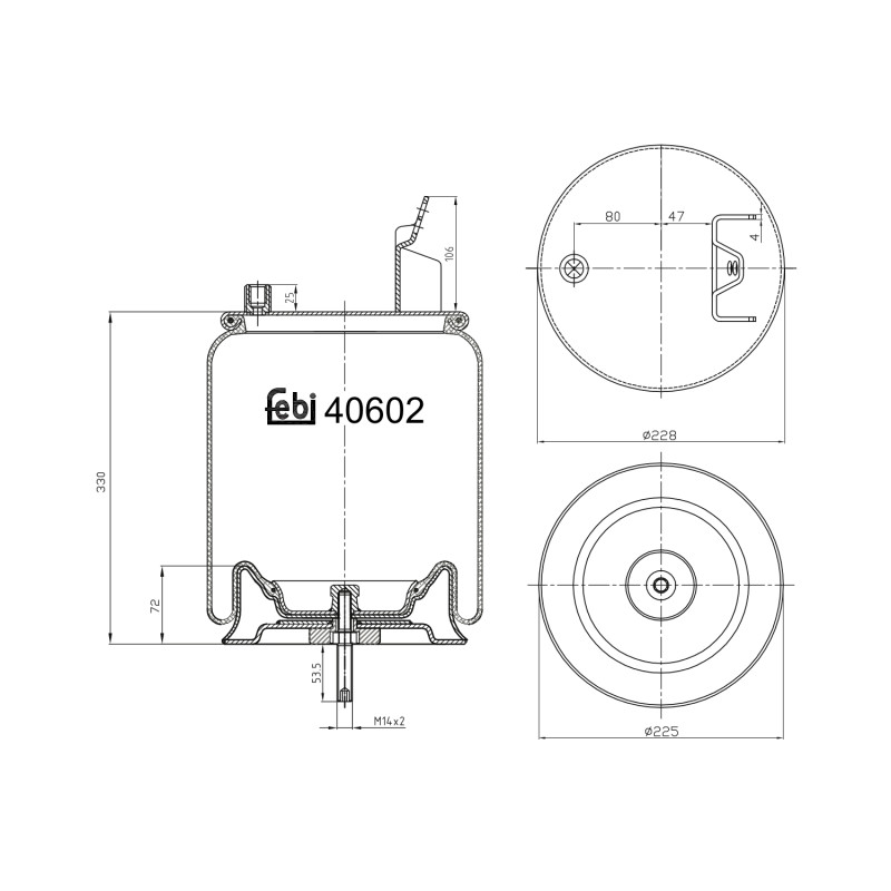 Veerbalg Febi Bilstein 40602