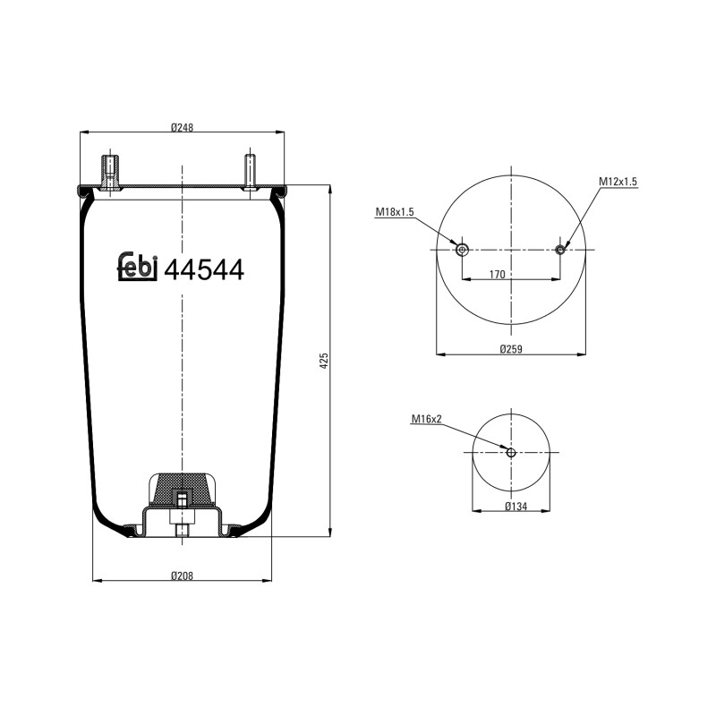 Veerbalg Febi Bilstein 44544