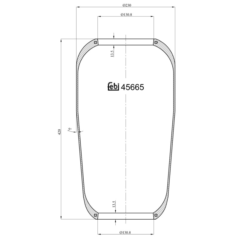 Veerbalg Febi Bilstein 45665