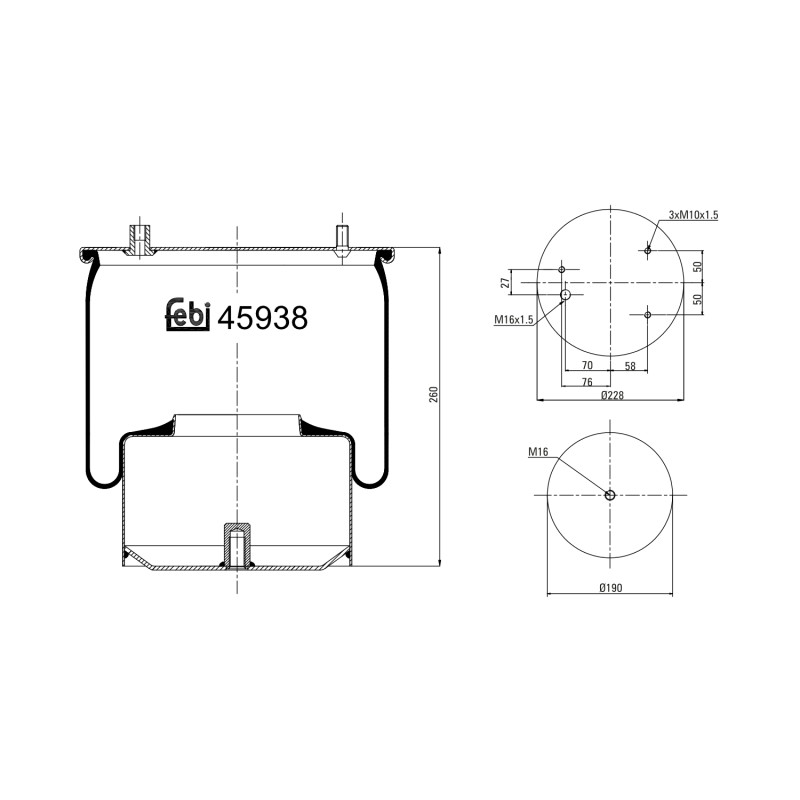 Veerbalg Febi Bilstein 45938