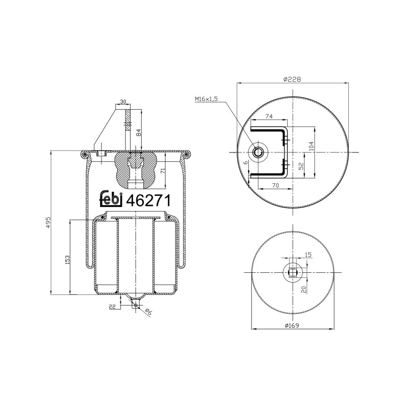 Veerbalg Febi Bilstein 46271