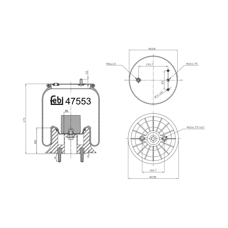 Veerbalg Febi Bilstein 47553
