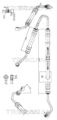 Hydraulische slang, besturing Triscan 8516 11001