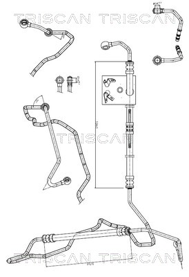 Hydraulische slang, besturing Triscan 8516 11010