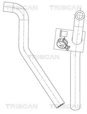 Hydraulische slang, besturing Triscan 8516 11019