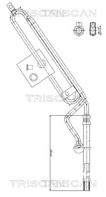 Hydraulische slang, besturing Triscan 8516 11022