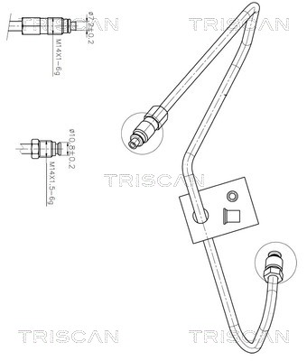 Hydraulische slang, besturing Triscan 8516 14001