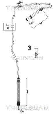 Hydraulische slang, besturing Triscan 8516 16002