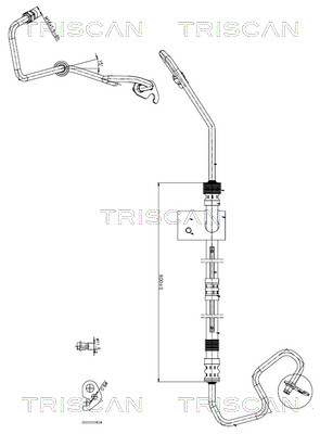 Hydraulische slang, besturing Triscan 8516 16015