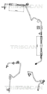 Hydraulische slang, besturing Triscan 8516 28001