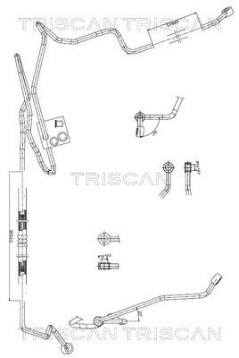 Hydraulische slang, besturing Triscan 8516 29007