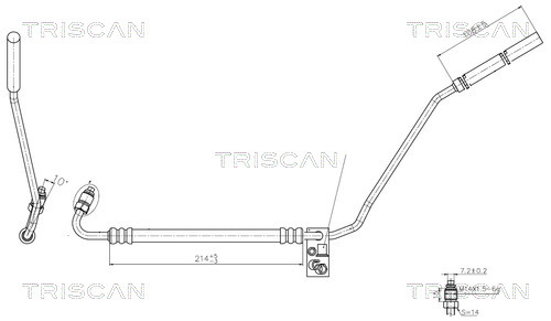 Hydraulische slang, besturing Triscan 8516 29022