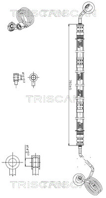 Hydraulische slang, besturing Triscan 8516 29033