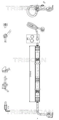 Hydraulische slang, besturing Triscan 8516 29039