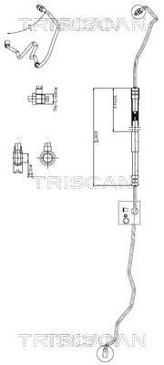 Hydraulische slang, besturing Triscan 8516 29041