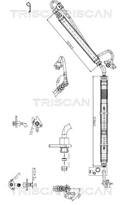 Hydraulische slang, besturing Triscan 8516 29076