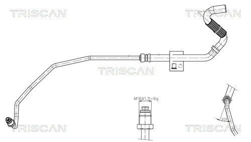 Hydraulische slang, besturing Triscan 8516 29080
