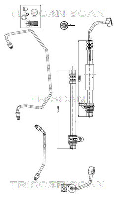 Hydraulische slang, besturing Triscan 8516 43001