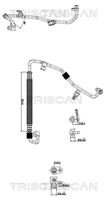 Hoge druk- / lage drukleiding, airconditioning Triscan 9010 10002