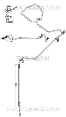 Hoge druk- / lage drukleiding, airconditioning Triscan 9010 10007