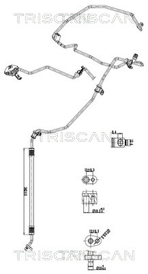 Hoge druk- / lage drukleiding, airconditioning Triscan 9010 10021