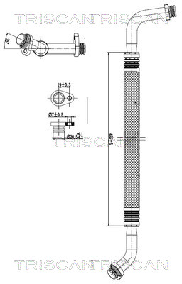 Hoge druk- / lage drukleiding, airconditioning Triscan 9010 10044