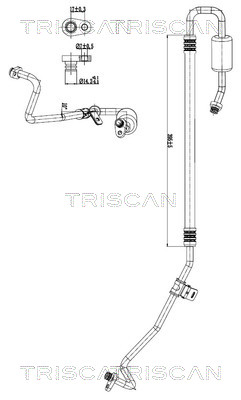 Hoge druk- / lage drukleiding, airconditioning Triscan 9010 10048