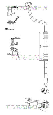 Hoge druk- / lage drukleiding, airconditioning Triscan 9010 11005