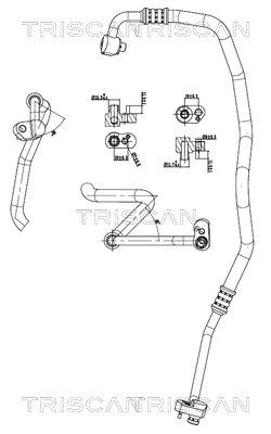 Hoge druk- / lage drukleiding, airconditioning Triscan 9010 11016