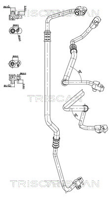 Hoge druk- / lage drukleiding, airconditioning Triscan 9010 11017