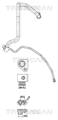 Hoge druk- / lage drukleiding, airconditioning Triscan 9010 11024