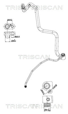 Hoge druk- / lage drukleiding, airconditioning Triscan 9010 11025