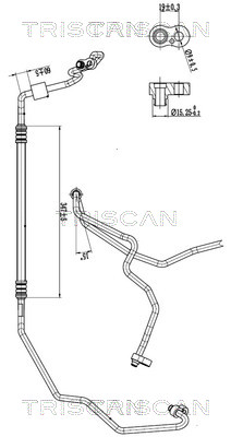 Hoge druk- / lage drukleiding, airconditioning Triscan 9010 11026