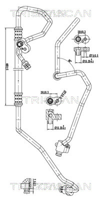 Hoge druk- / lage drukleiding, airconditioning Triscan 9010 11028