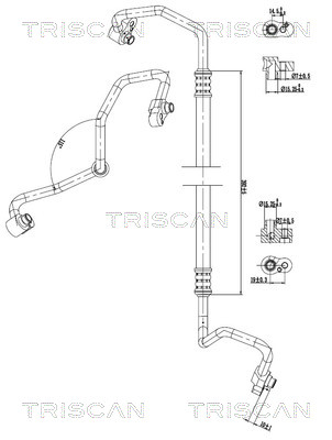 Hoge druk- / lage drukleiding, airconditioning Triscan 9010 11032