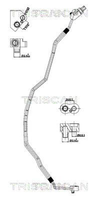 Hoge druk- / lage drukleiding, airconditioning Triscan 9010 11033