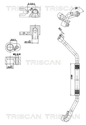 Hoge druk- / lage drukleiding, airconditioning Triscan 9010 11042